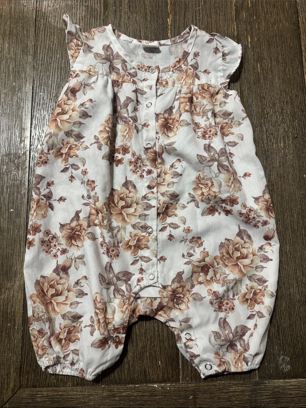 PatPat 9-12M Vintage Floral Bubble Romper | Cottagecore Baby Girl